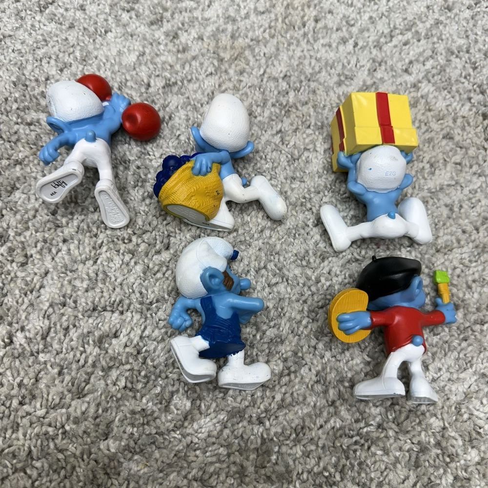 Smurf PVC Payo Figures lot x5 toy Smurf action figures - Picture 2 of 15